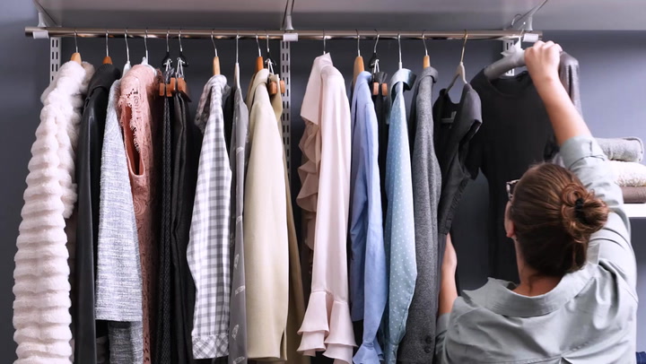 Freshly washed clothes hanging at City Laundry Makkah